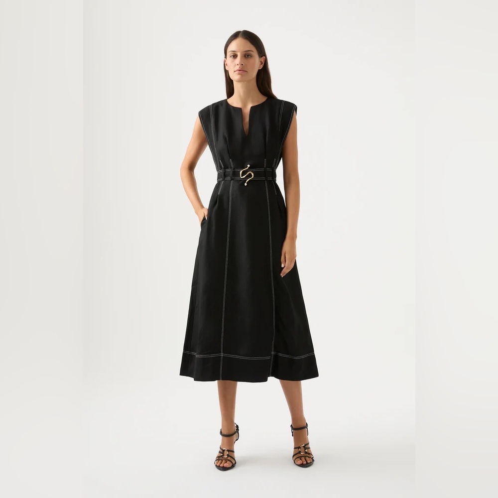 NWT Aje Beacon Structured Midi Dress